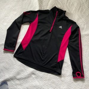 Adidas long sleeve black and pink women’s top